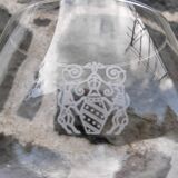 Set of 6 stemmed glasses with crest