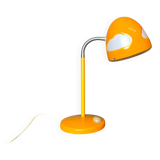 Gooseneck orange table lamp by Henrik Preutz
