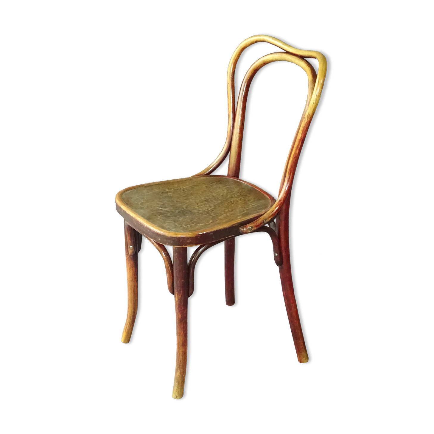Chaise bistrot Thonet n°55 vers 1925 assise bois