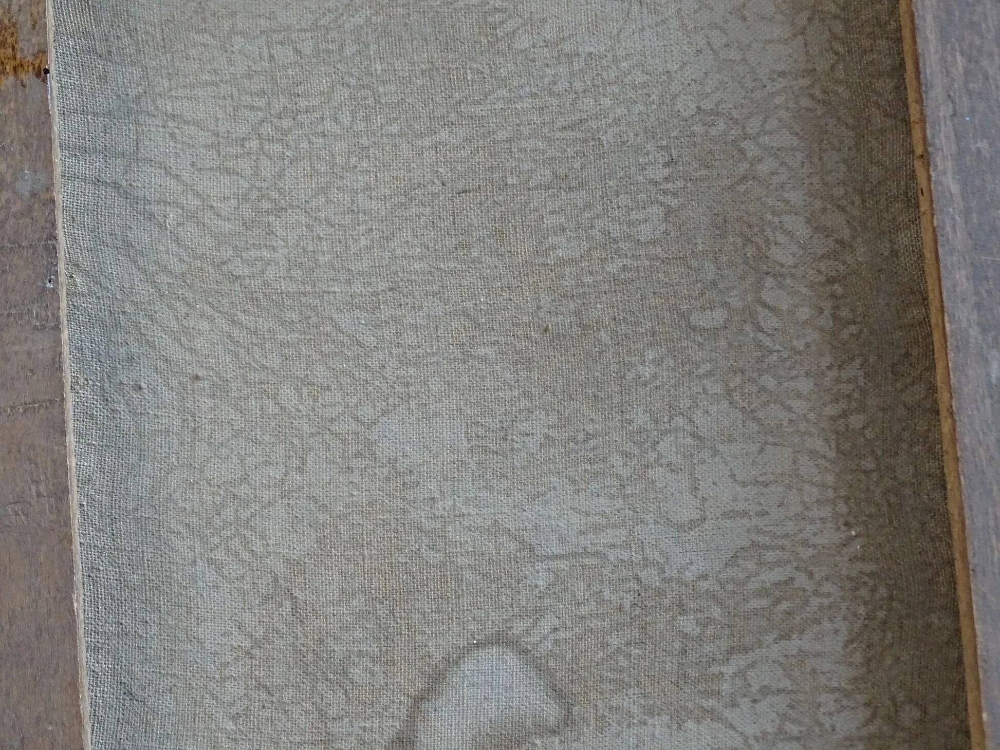 Portrait ancien français d'une dame, art populaire