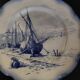 Sarreguemines earthenware plate with Marine decor late 19th century early 20th century