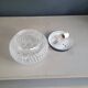 Ceiling light or wall light in moulded glass