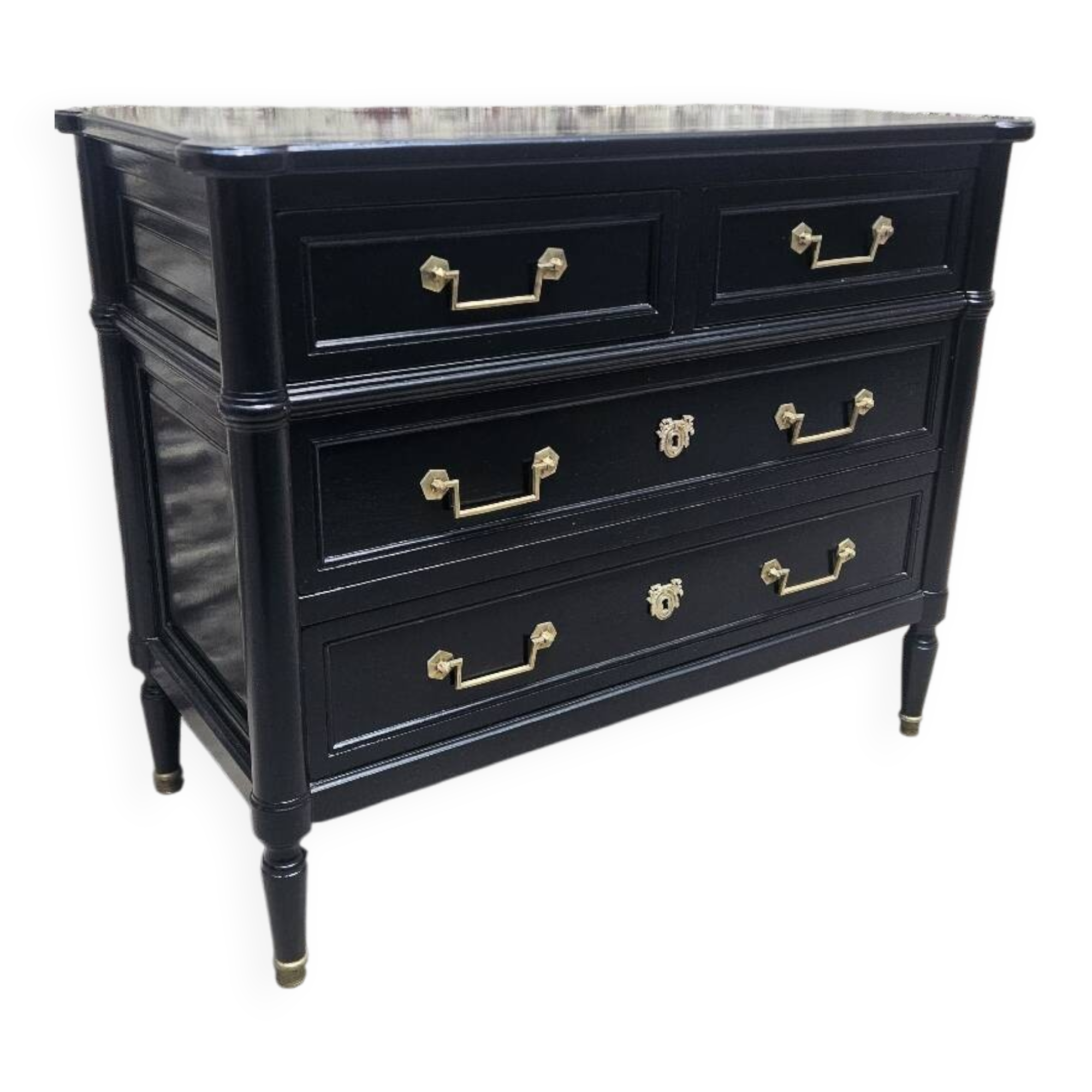 Louis XVI style black commode
