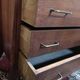 Scandinavian chest of drawers with three drawers in oak feet compass