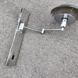 Wall lamp chromed metal 2 articulated arms