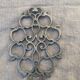 Pewter trivet, vintage apples model