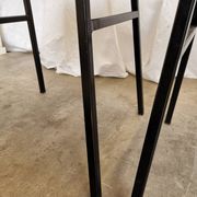 SET of 4 Vintage School Chairs /Black Leather / STOL Kamnik 80s Yugoslavia