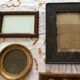 Lot of vintage wooden photo frames