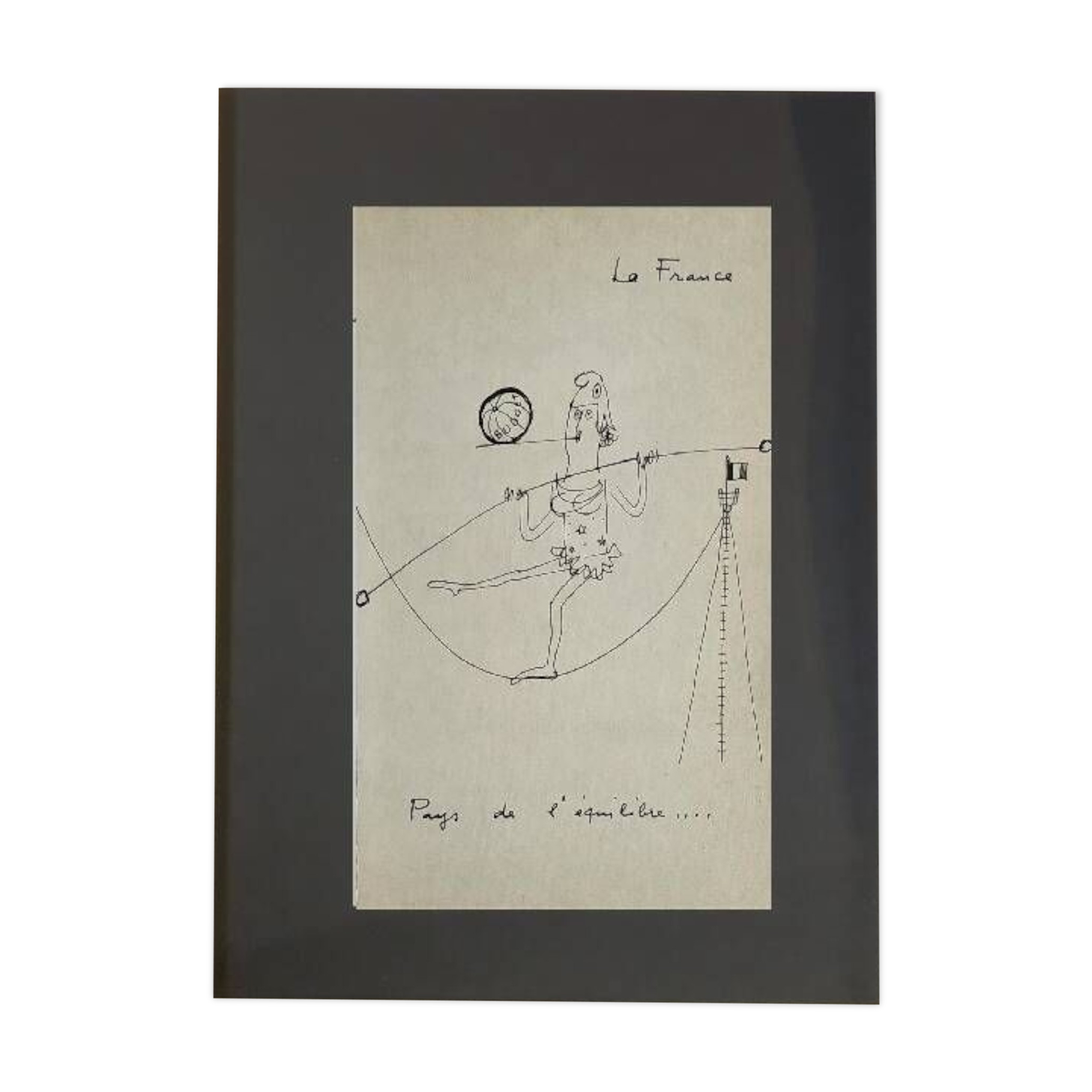 Daninos illustration from 1962 "France...The Balance"