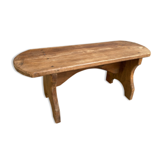 Solid wood bench