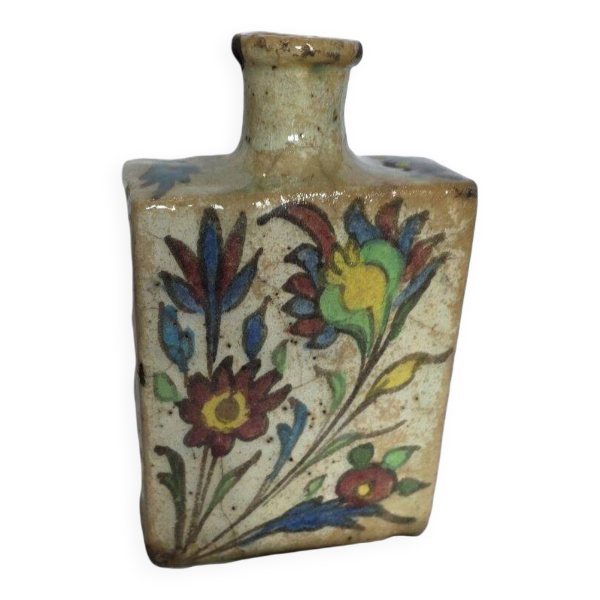 Iznik Bottle with Floral Motifs, 19th Century