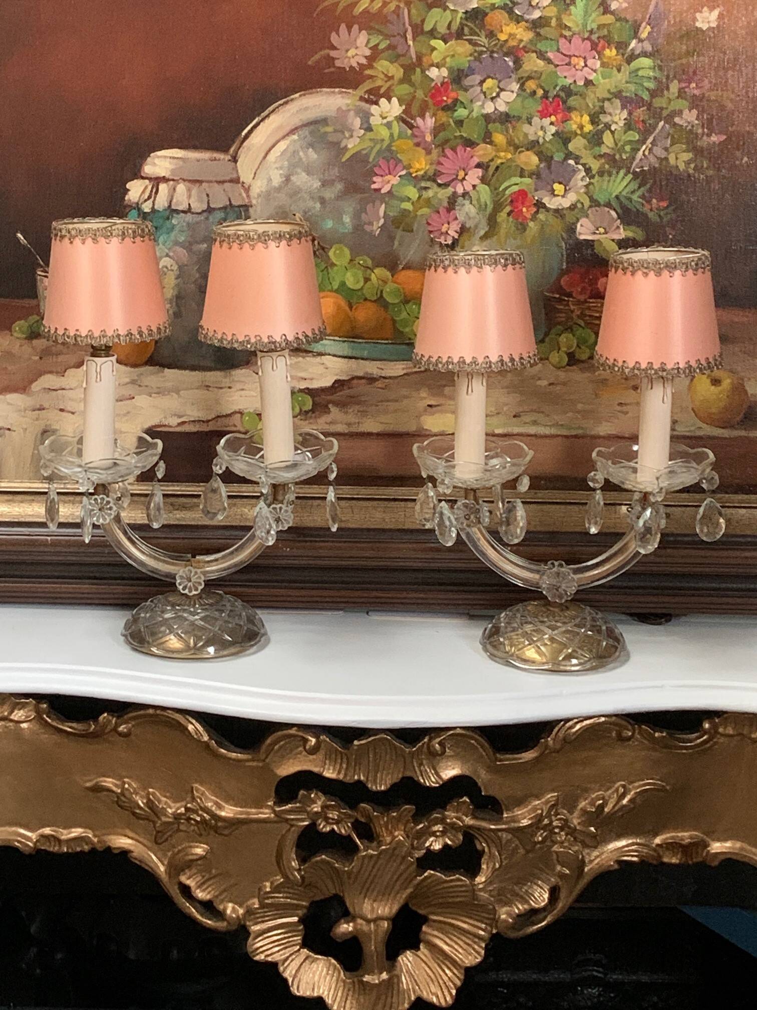 Pair of Maria Theresa candelabra.