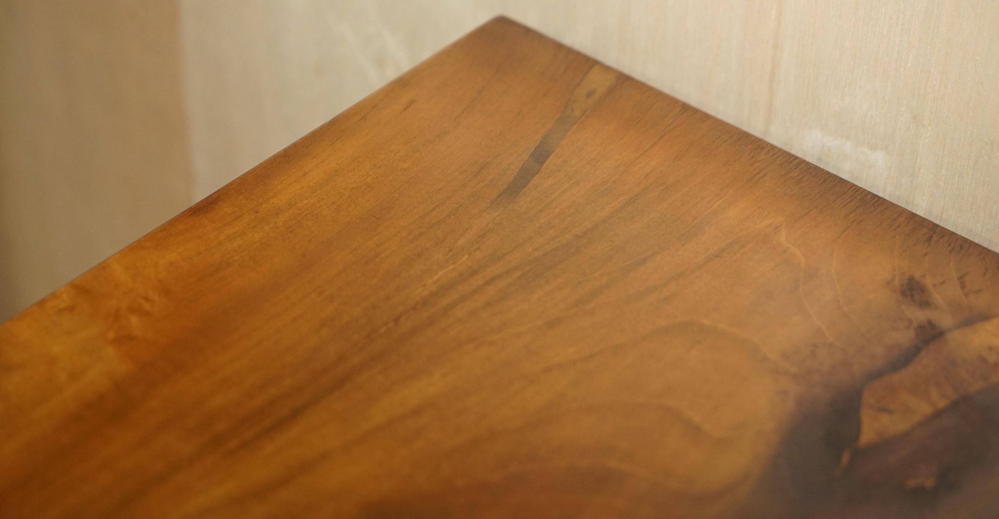Art Deco governess wardrobe in burr walnut by Waring & Gillow