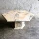 Vintage hexagonal pink and grey marble coffee table, 1980s