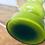 Vintage green glass lamp