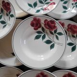 Set of 11 Vernon pattern soup plates, 1940s