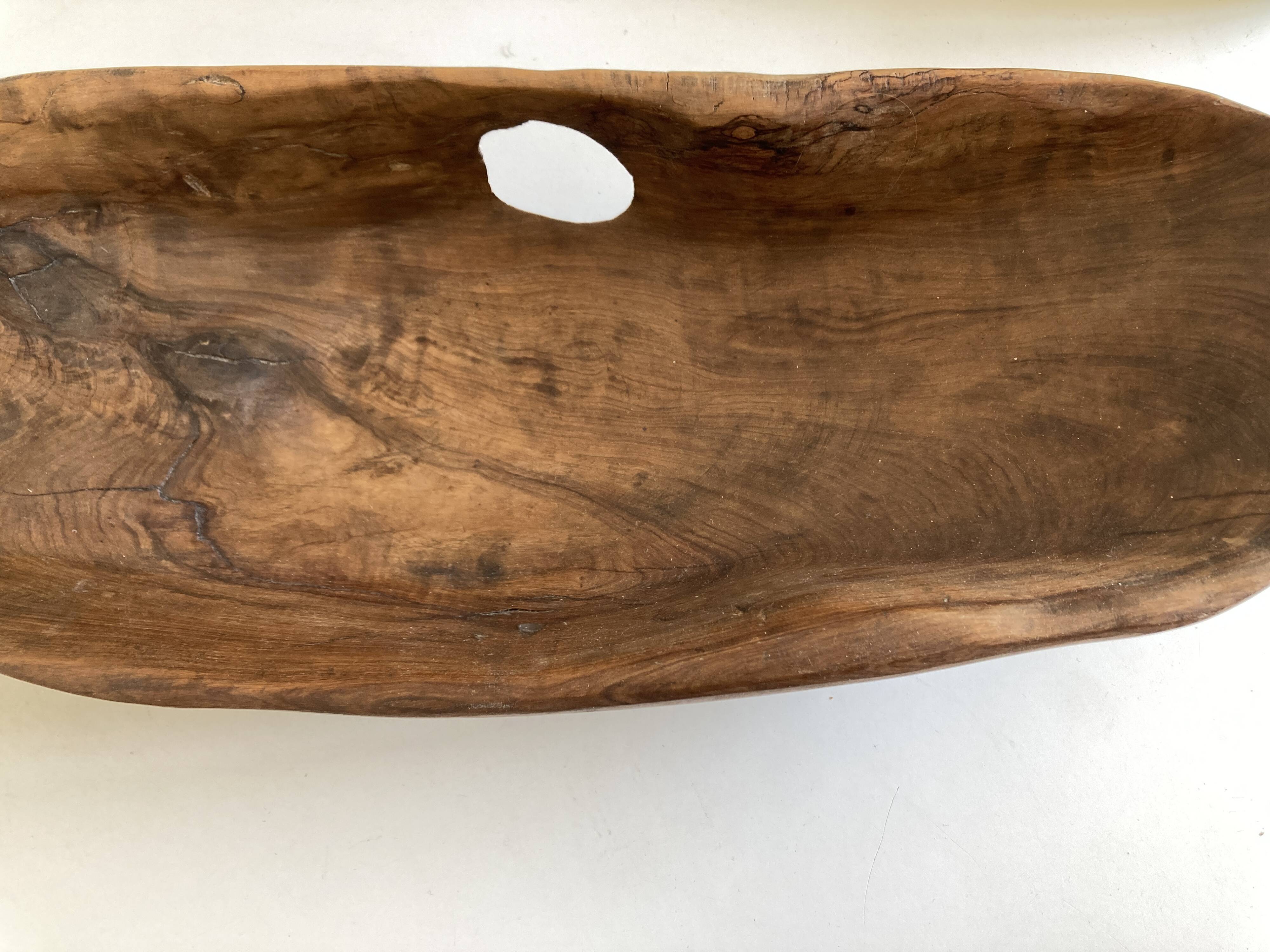 XXXL walnut wood carved centre table 1960 monoxyle