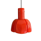 Pendant lamp Glashütte Limburg orange, Mid Century