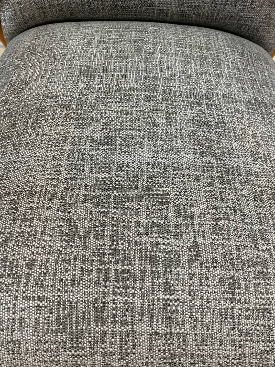 Paire de faiteuils vintage gris chiné