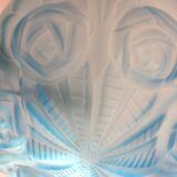 Suspension en pate de verre bleue signée Degué / style art deco