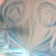 Suspension in blue glass paste signed Degué / art deco style