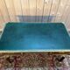 Bureau double plat de style empire en acajou et cuir vert