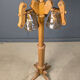 Rustic oak and Murano glass floor lamp, 1960s