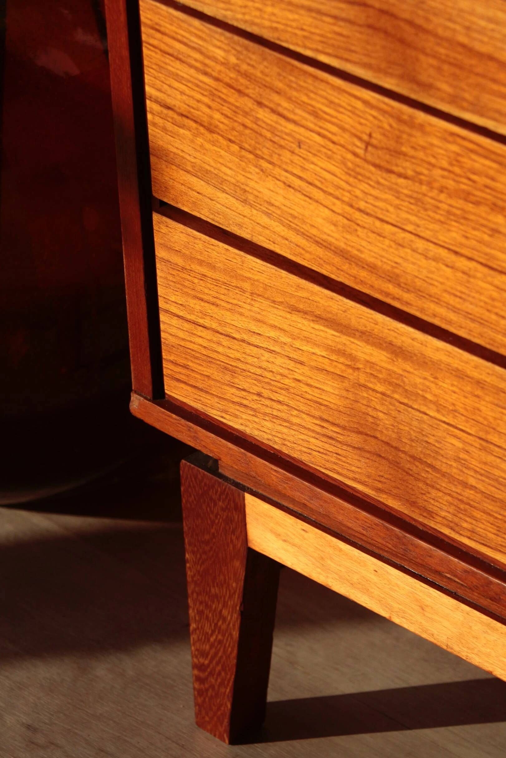 Restored vintage teak hairdresser from the 1960s.