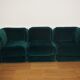 Fauteuils en Chenille de Seven Salotti, 1970s, Set de 5