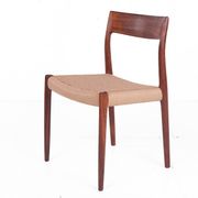 Six chairs by Niels O. Moller, rosewood, model 77, with certificate
