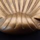 Bronze ring holder ashtray, signed, modernist vintage design shell