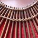 Vintage bamboo rattan mirror 50s