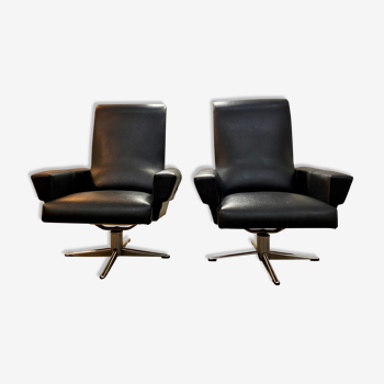 Pair of skai armchairs from the 50s