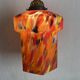 Retro suspension lampshade in speckled glass