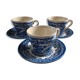 English Ironstone Tableware Ltd (EIT) "Kingswood" blue-white cups and saucers