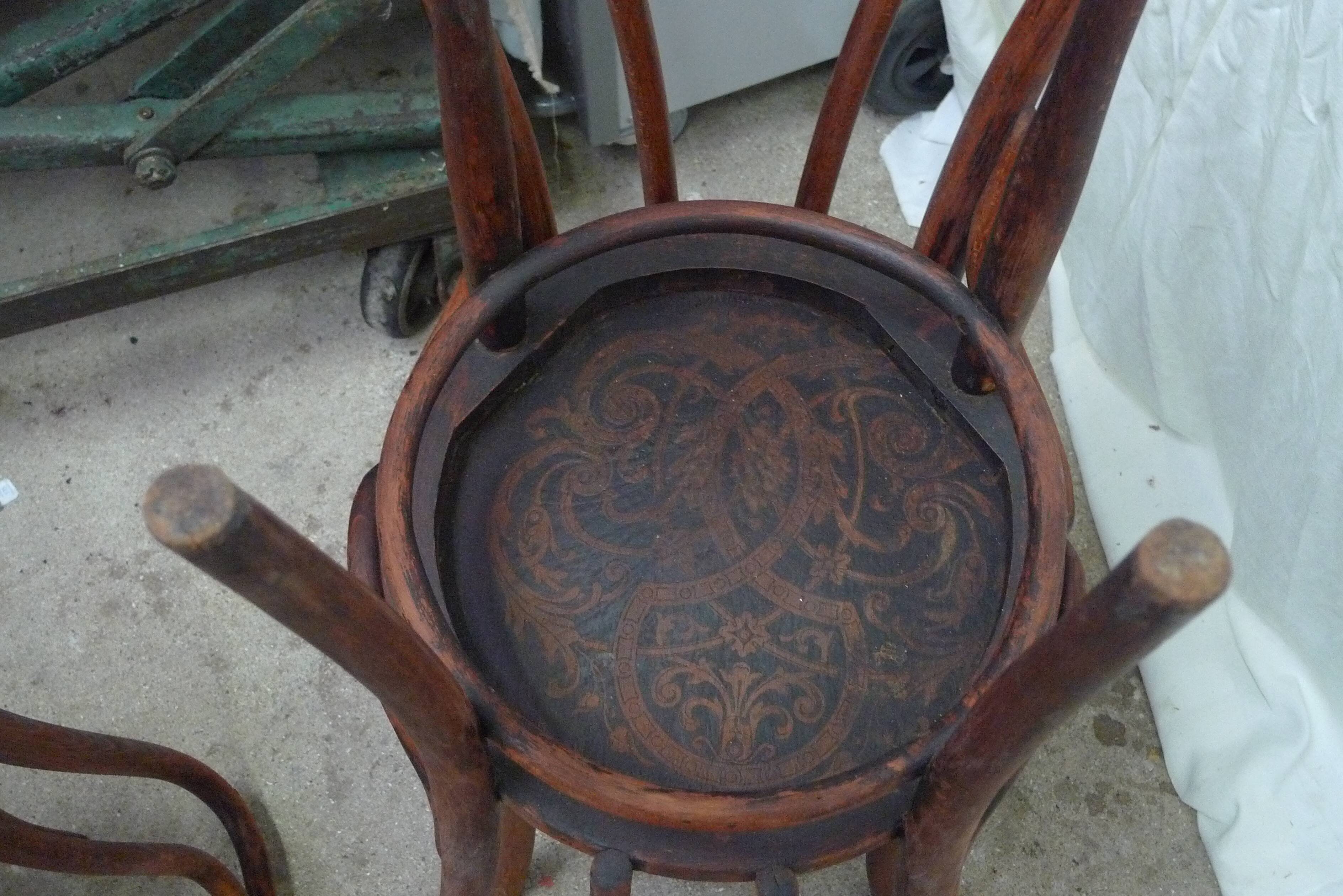 Set of four Jacob Kohn chairs.