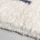 Moroccan Berber carpet beni ouarain ecru with blue graphic patterns 264x161cm