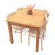 Art Deco sanded raw wood table