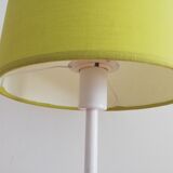 White steel and lime green shade table lamp