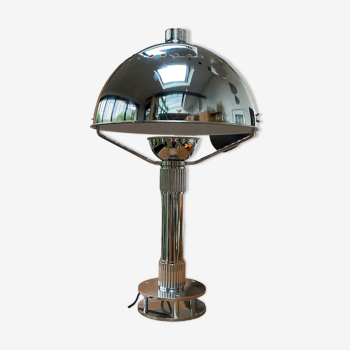 Chrome lamp signed by hand by its creator Marc Held