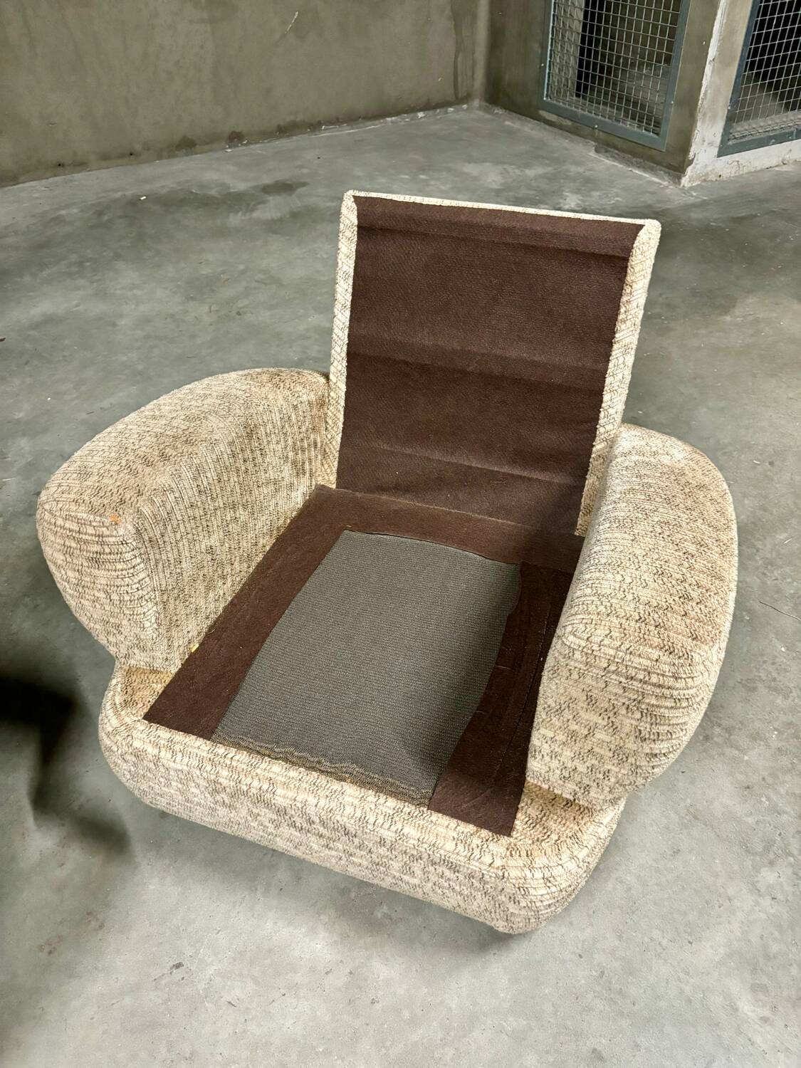 Pair of seventies foam armchairs