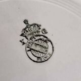 Antique service – KG Lunéville – 12 plates with red & green floral decoration