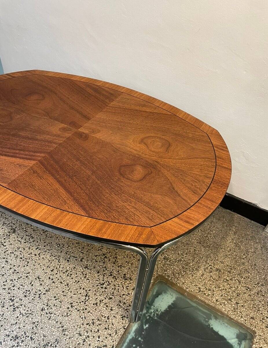 Mid-century dining table with chrome frame by Odenwald, 1960s