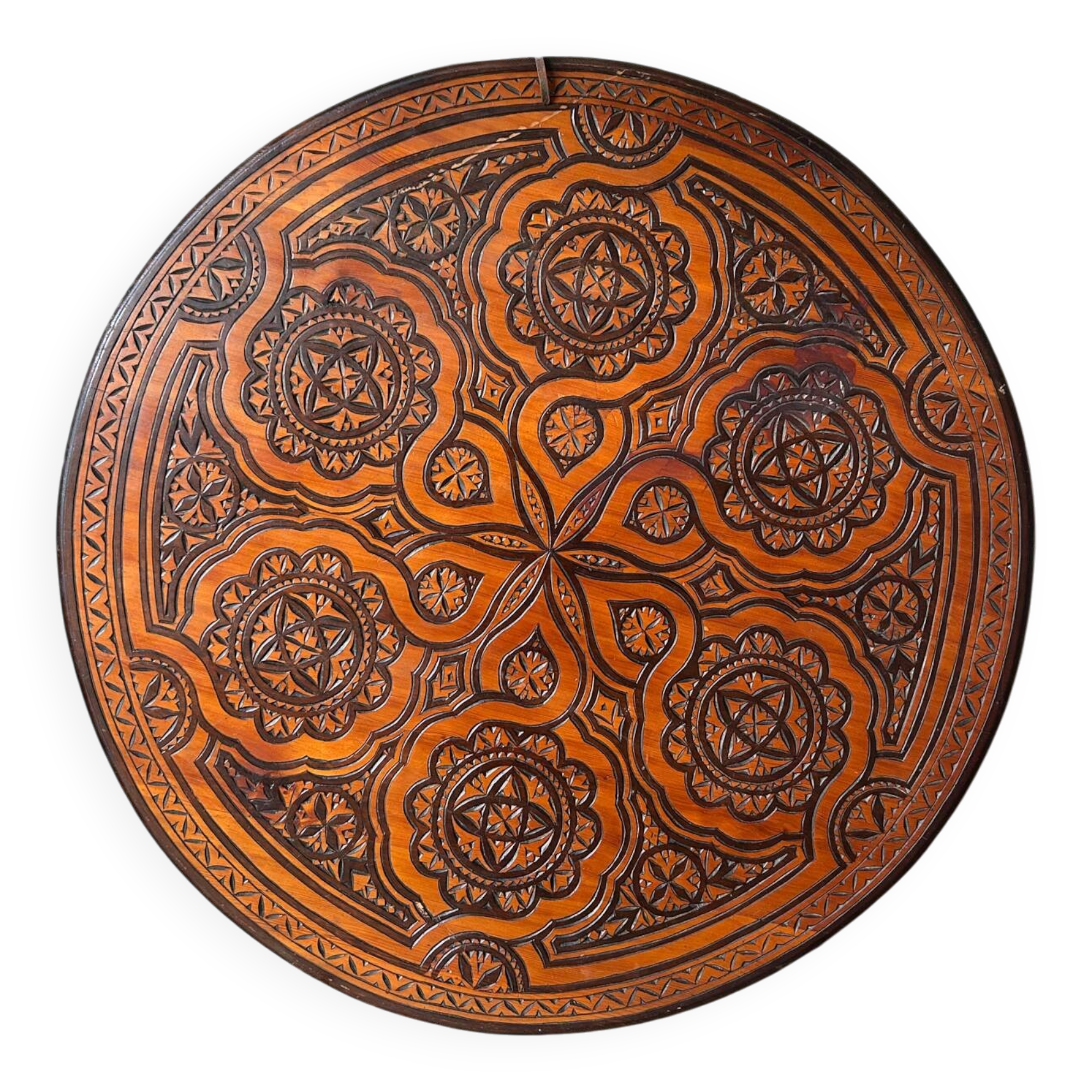 Large carved tray wall decoration