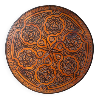 Large carved tray wall decoration