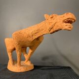 Animal Sculpture Horse, Terracotta, Unique Piece, 1960s