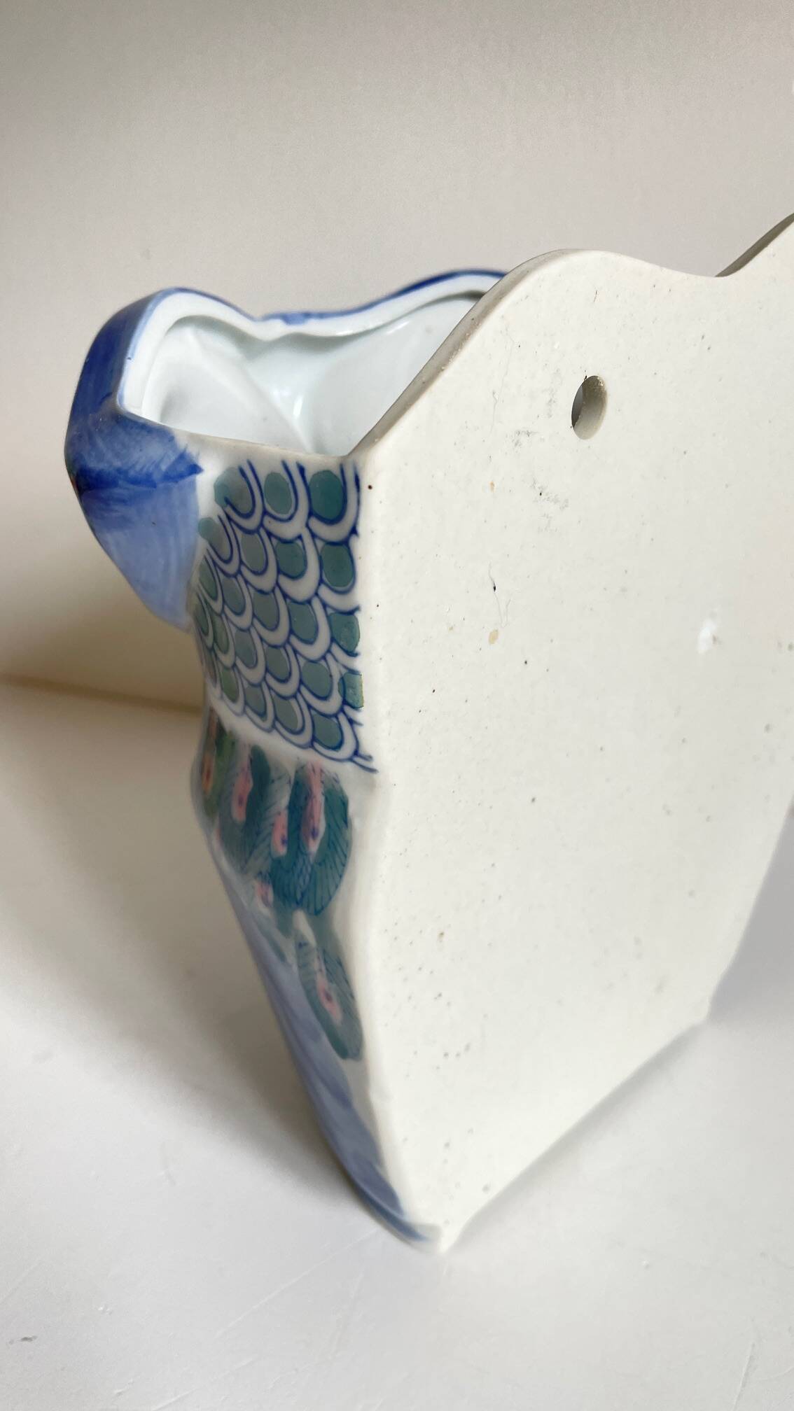 Vintage Chinese Porcelain Owl Planter