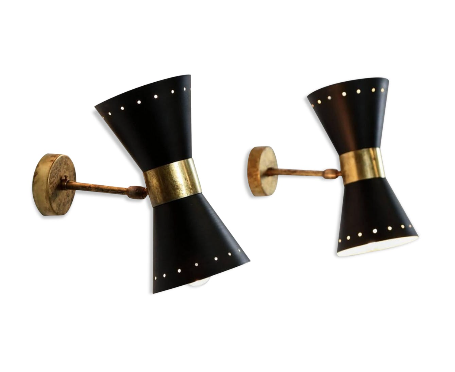 Pair of wall in the style of Italian creations of the 1950s