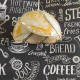 Glass light fixture, yellow and white