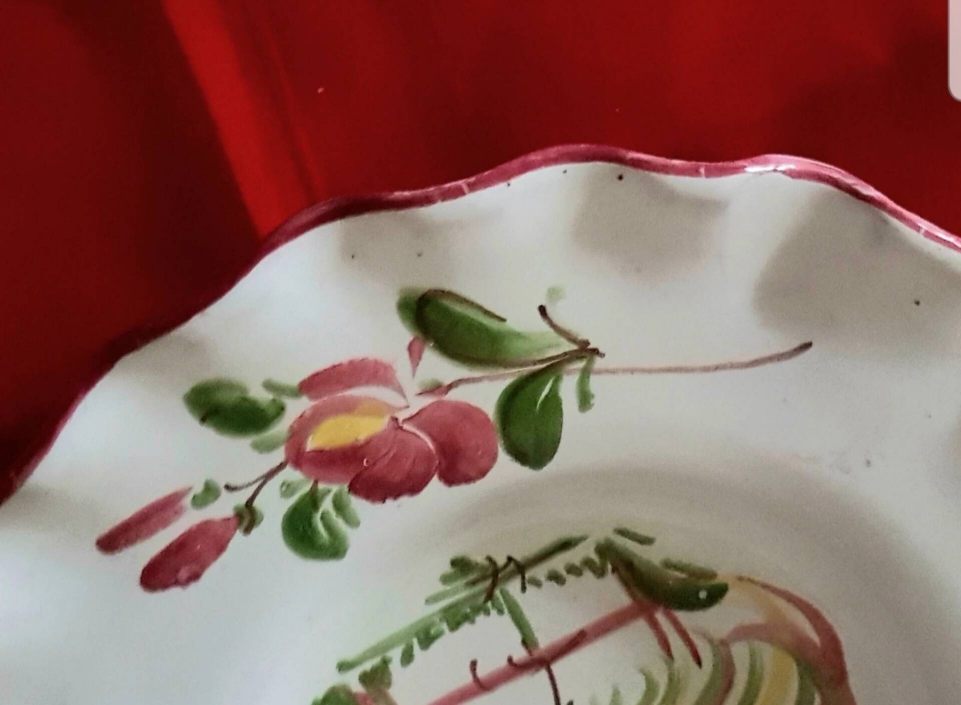 Small decorative wall plate, rooster decor
